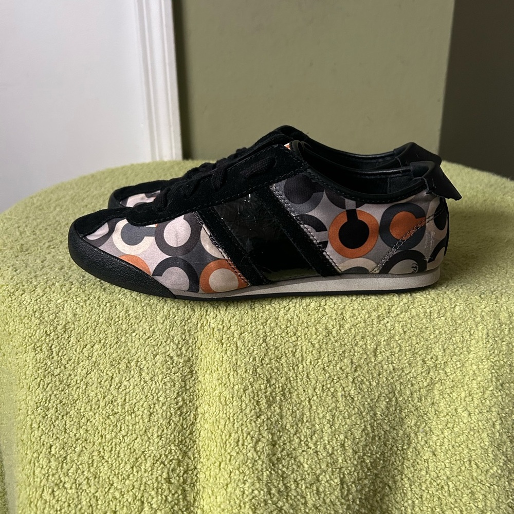 Coach Paxton Black and Multicolor Patterned Sneakers - Picture 5 of 14